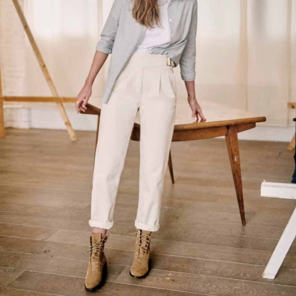 Sezane Francky Pants Ecru